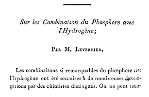 Article sur la combinaison du phosphore et de l'hydrogène