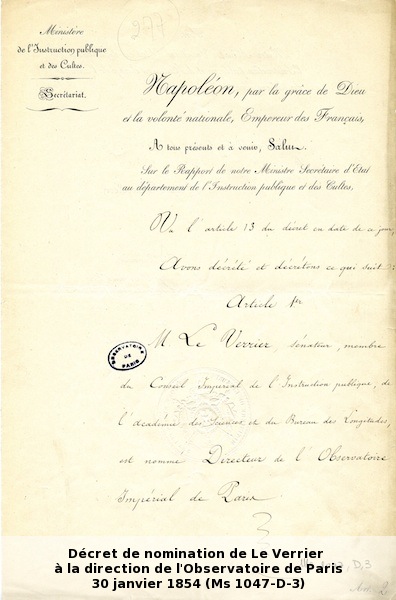 Décret de nomination